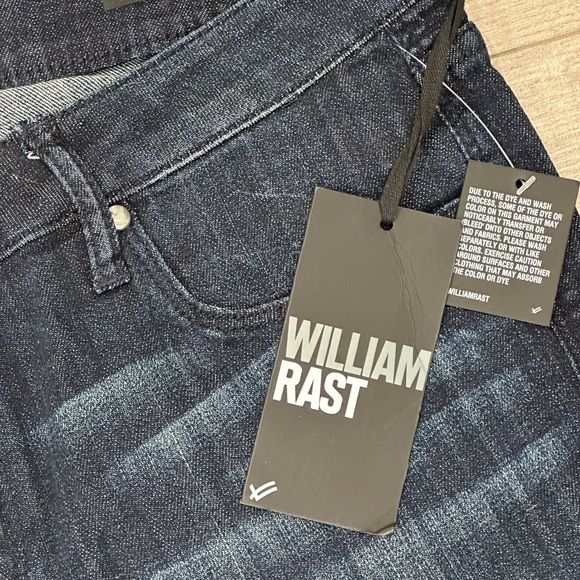 Mens William RAST Denim Jeans 31 x 35 Pants Navy Blue Bootcut Stretch Denim New - Picture 9 of 12